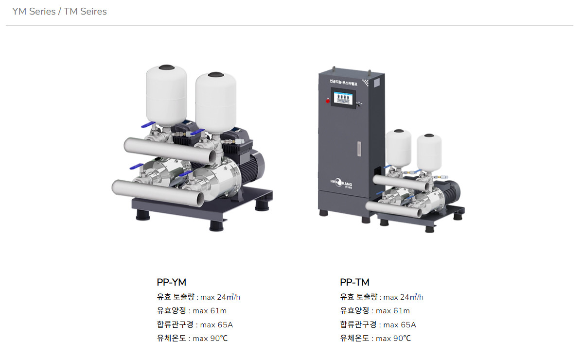 횡형 부스터펌프 YMTM Series